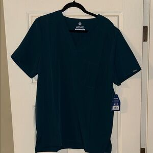 Adar Dark Teal Scrub Top. New with tags!